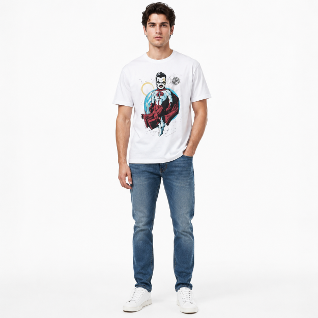 Picture of Men's White Graphic T-Shirt(INSIDE)