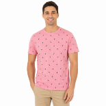 Picture of Men's Patterned Pink T-Shirt(INSIDE)