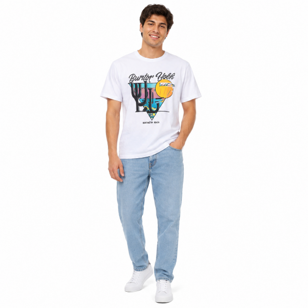 Picture of Men's White Graphic T-Shirt(INSIDE)
