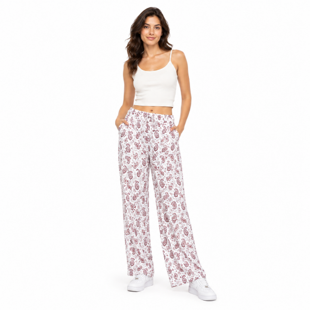Picture of Women's Patterned Wide-Leg Pants
