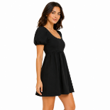 Picture of Women's Black Casual Plain Dress