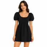 Picture of Women's Black Casual Plain Dress
