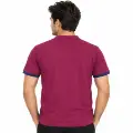 صورة تيشيرت عنابي ياقة صيني