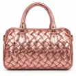Picture of Metallic Pink Woven Handbag