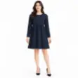 Picture of Soft Navy Long Sleeve Dress
