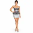 Picture of Silver Shimmer Peplum Mini Dress