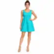 Picture of Turquoise Soft Flared Mini Dress