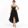 Picture of Black Chiffon Sequin Evening Dress