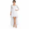 Picture of White Lace Layered Chiffon Dress