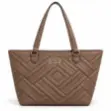 Picture of Taupe Geometric Quilted Tote