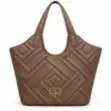 Picture of Brown Geometric Quilted Tote